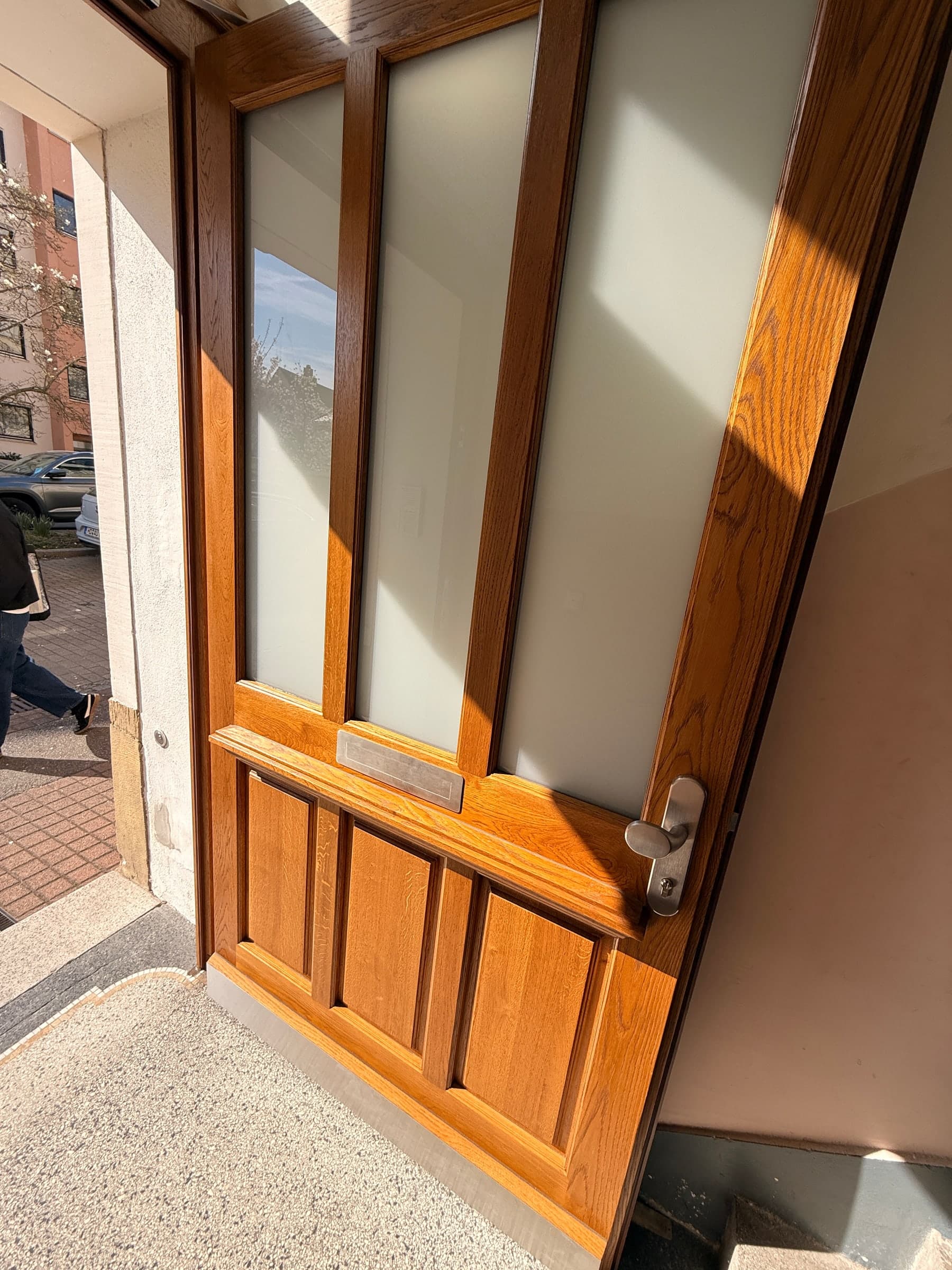 Haustür aus Eiche restauriert — Projekt Heidelberg — Detail 4
