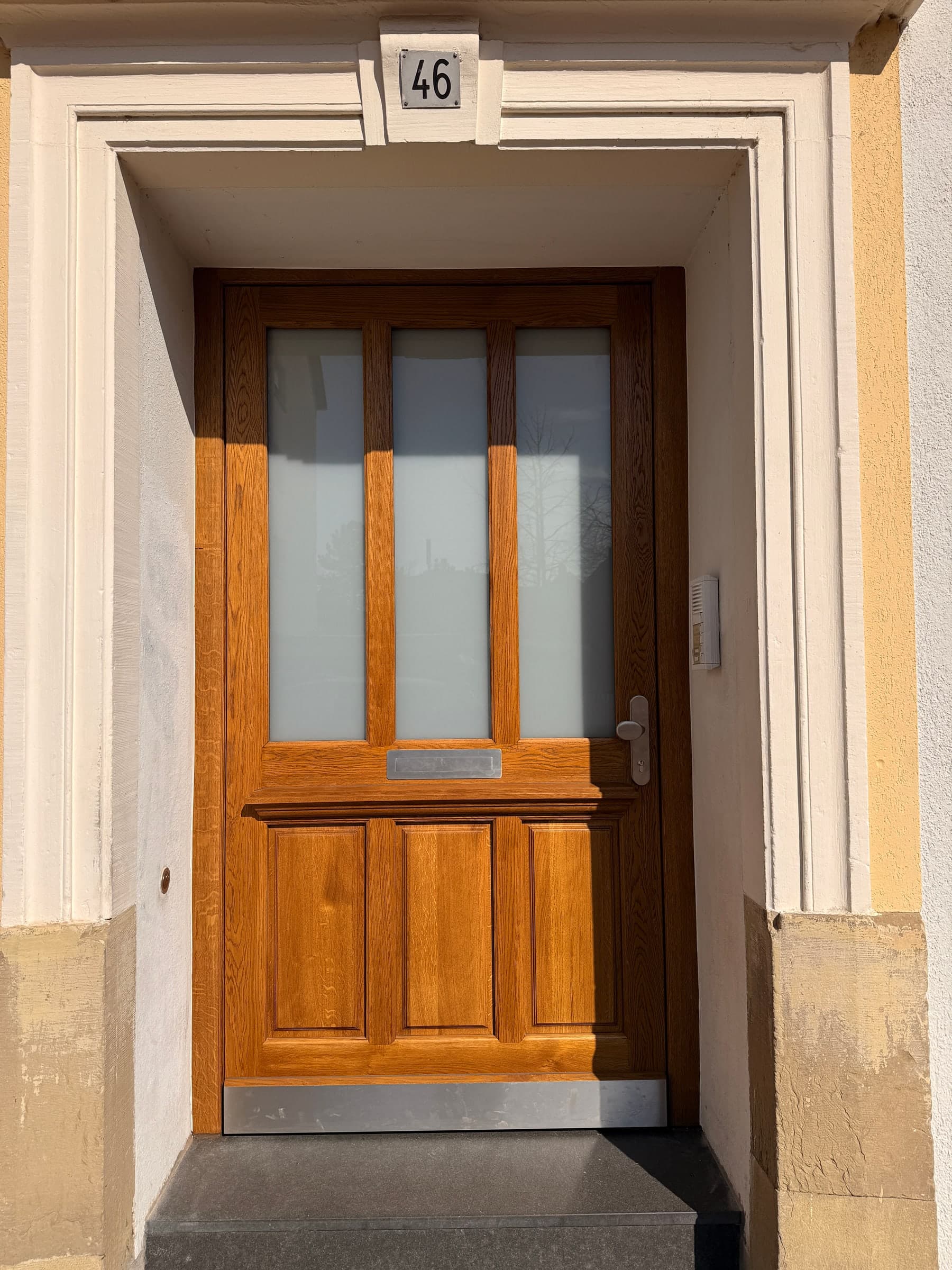 Haustür aus Eiche restauriert — Projekt Heidelberg — Detail 6