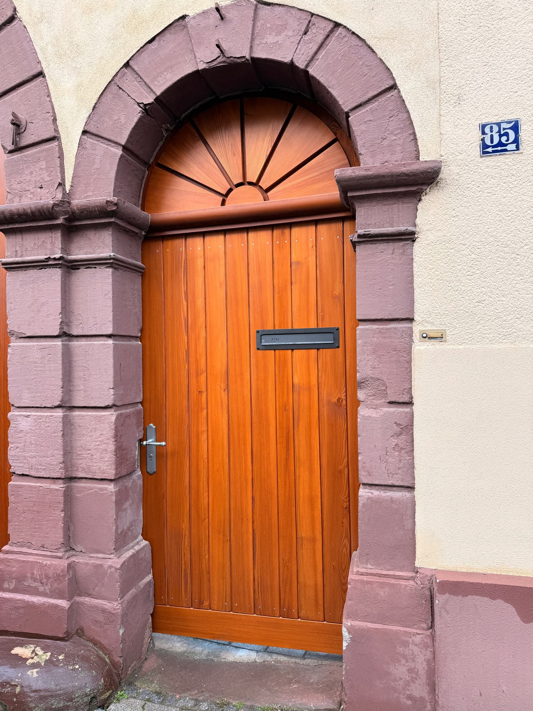 Haustür aus Lärche mit Oberlicht — Projekt Mannheim — Detail 6