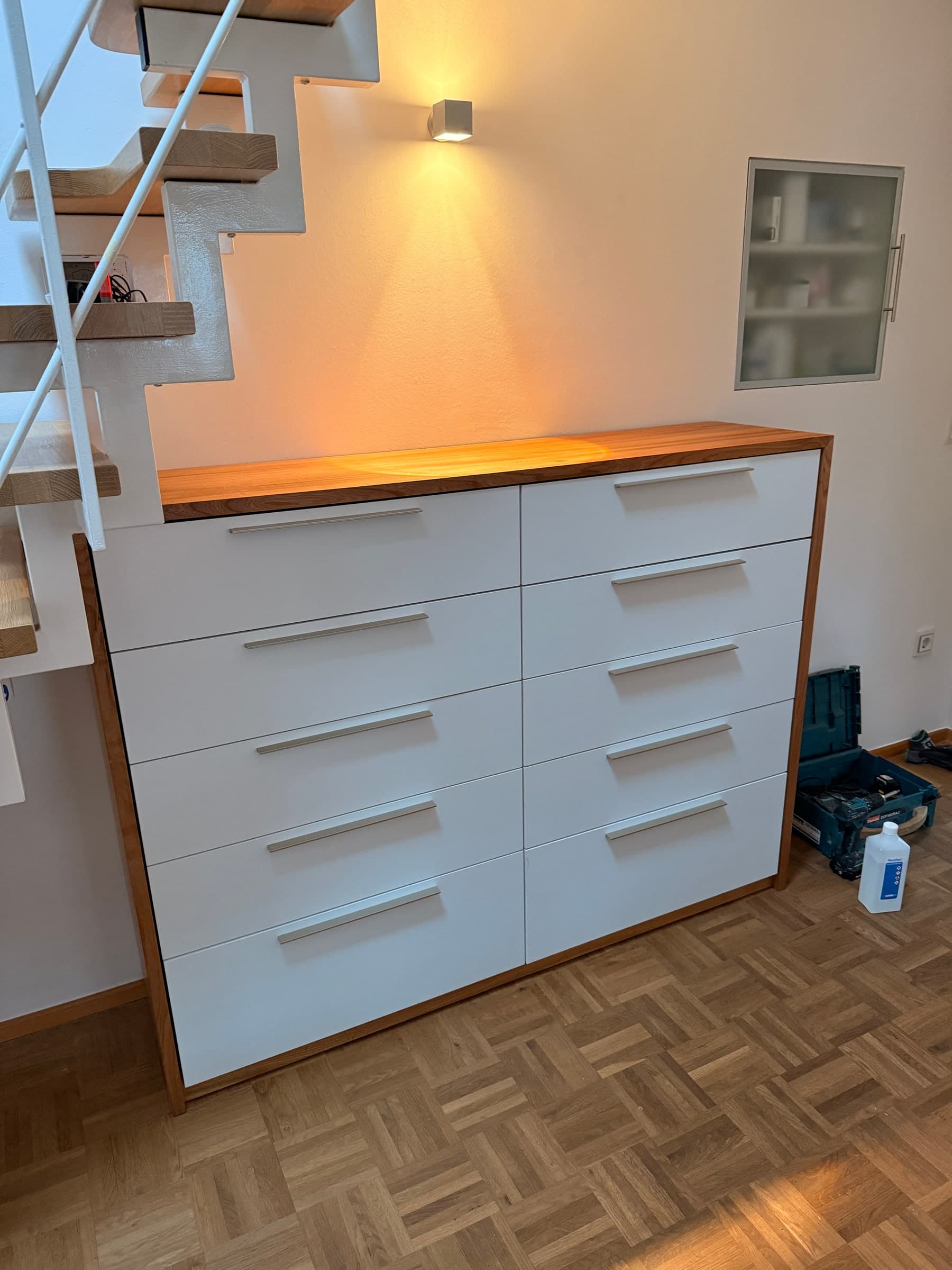 Kommode mit Ulme-Rahmen — Projekt Edingen-Neckarhausen — Detail 3