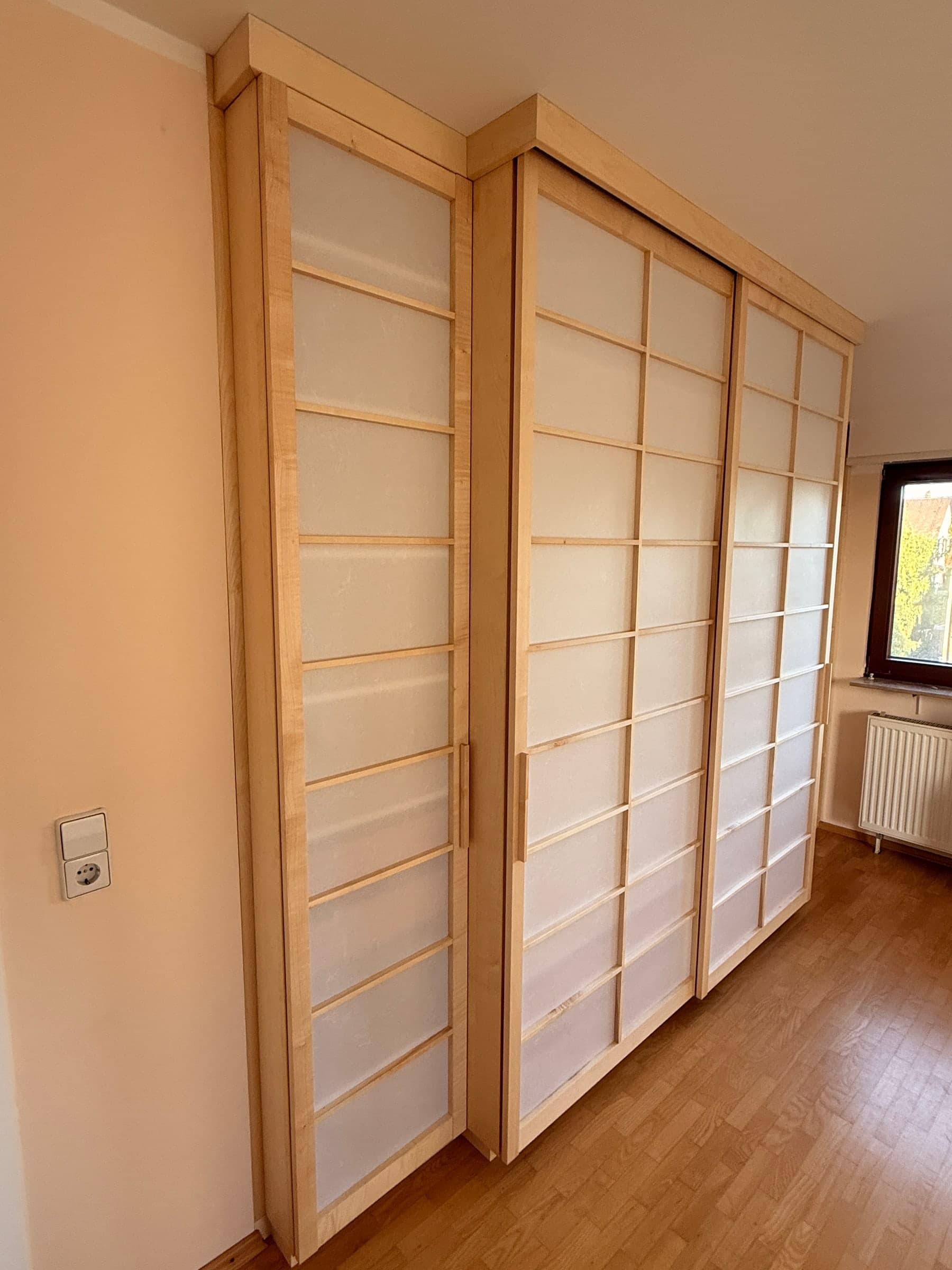 Shoji-Kleiderschrank aus Ahorn — Projekt Mannheim — Detail 6