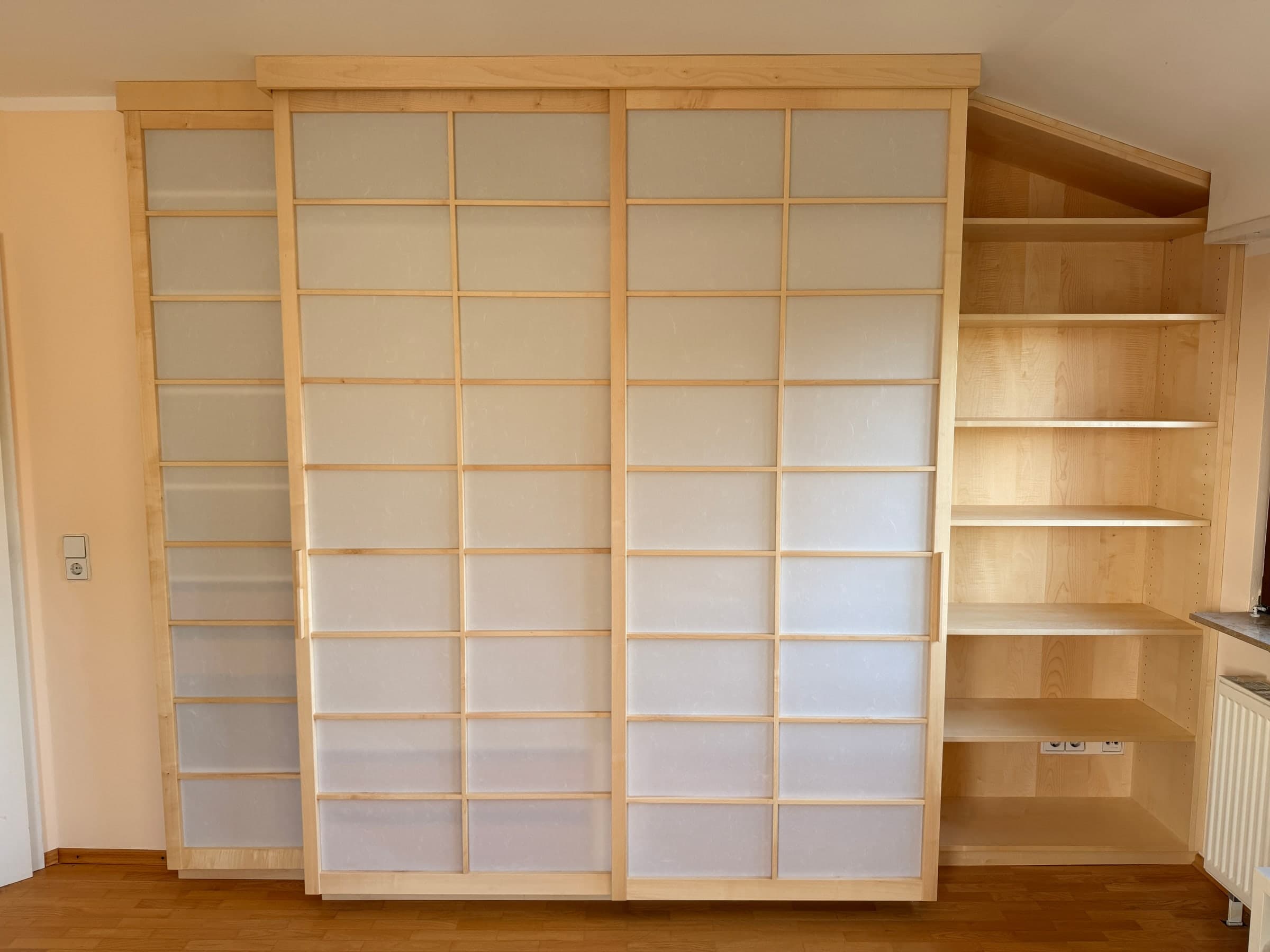 Shoji-Kleiderschrank aus Ahorn — Projekt Mannheim — Detail 8