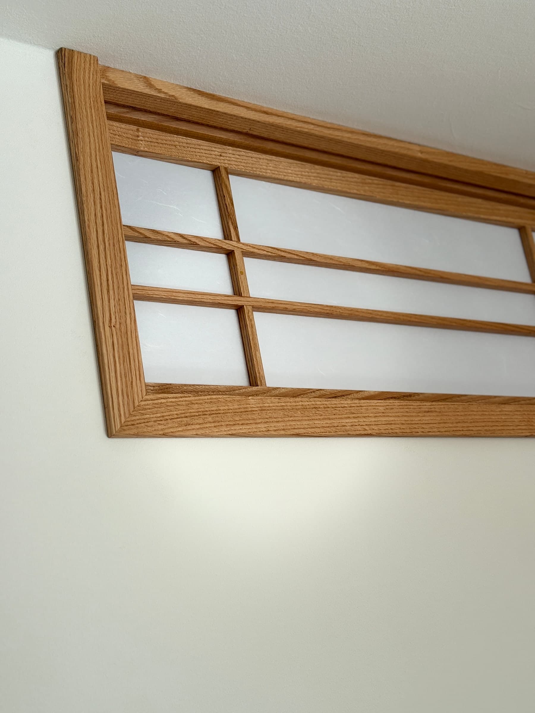 Shoji-Oberlicht aus Roteiche — Projekt aus unserer Werkstatt — Detail 7