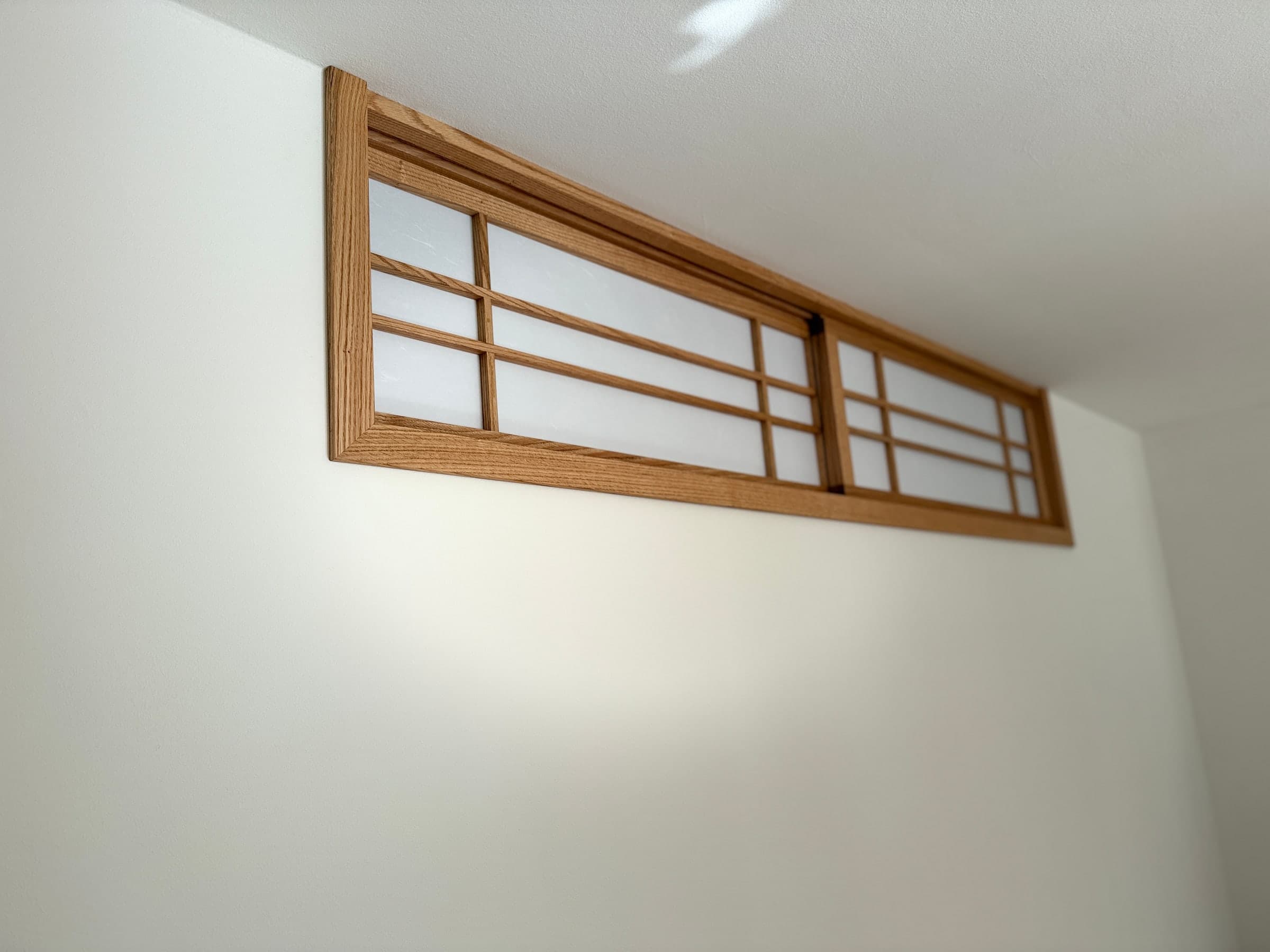 Shoji-Oberlicht aus Roteiche — Projekt aus unserer Werkstatt — Detail 9