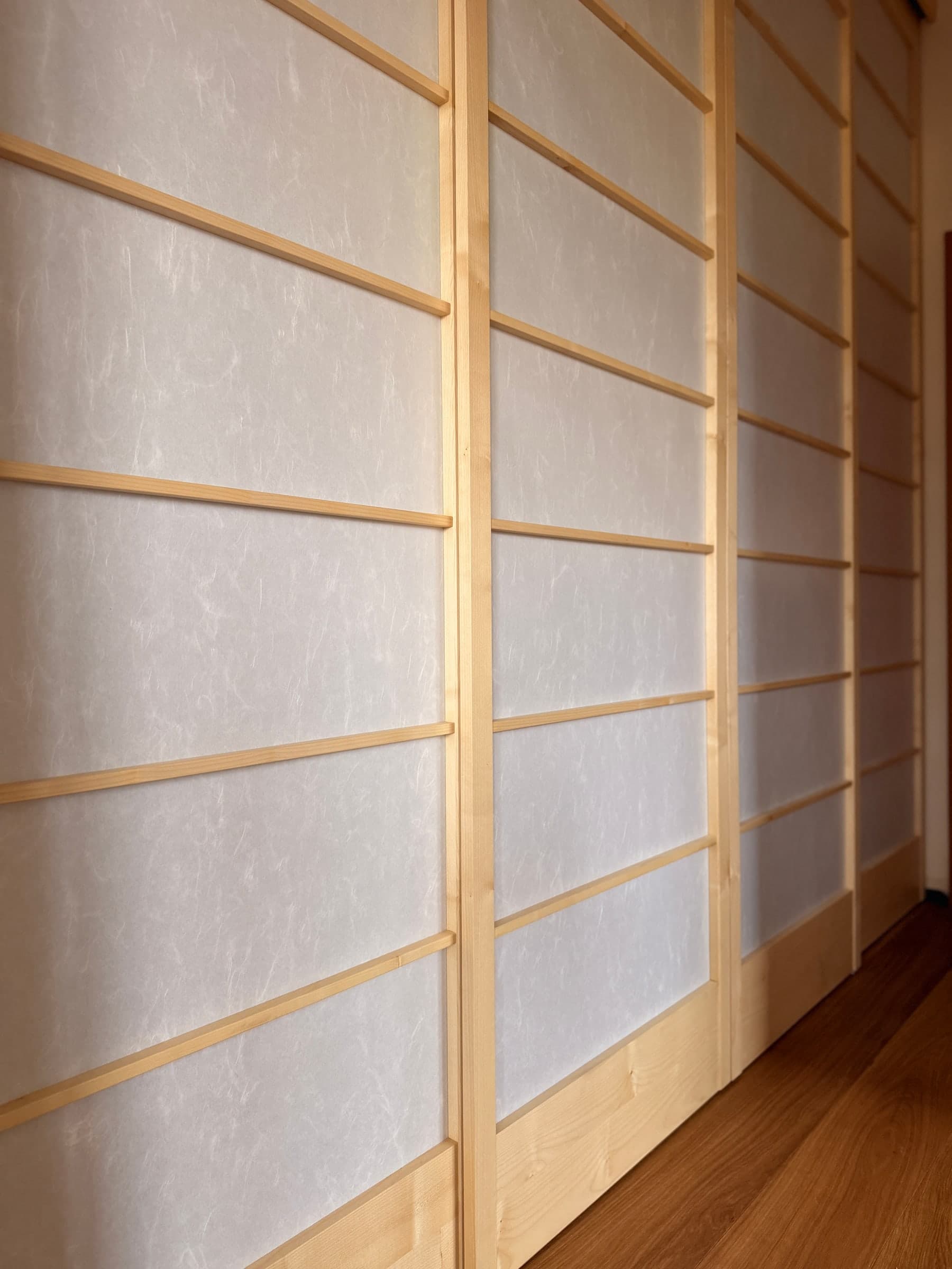 Shoji-Schiebetüren aus Ahorn — Projekt Darmstadt — Detail 3